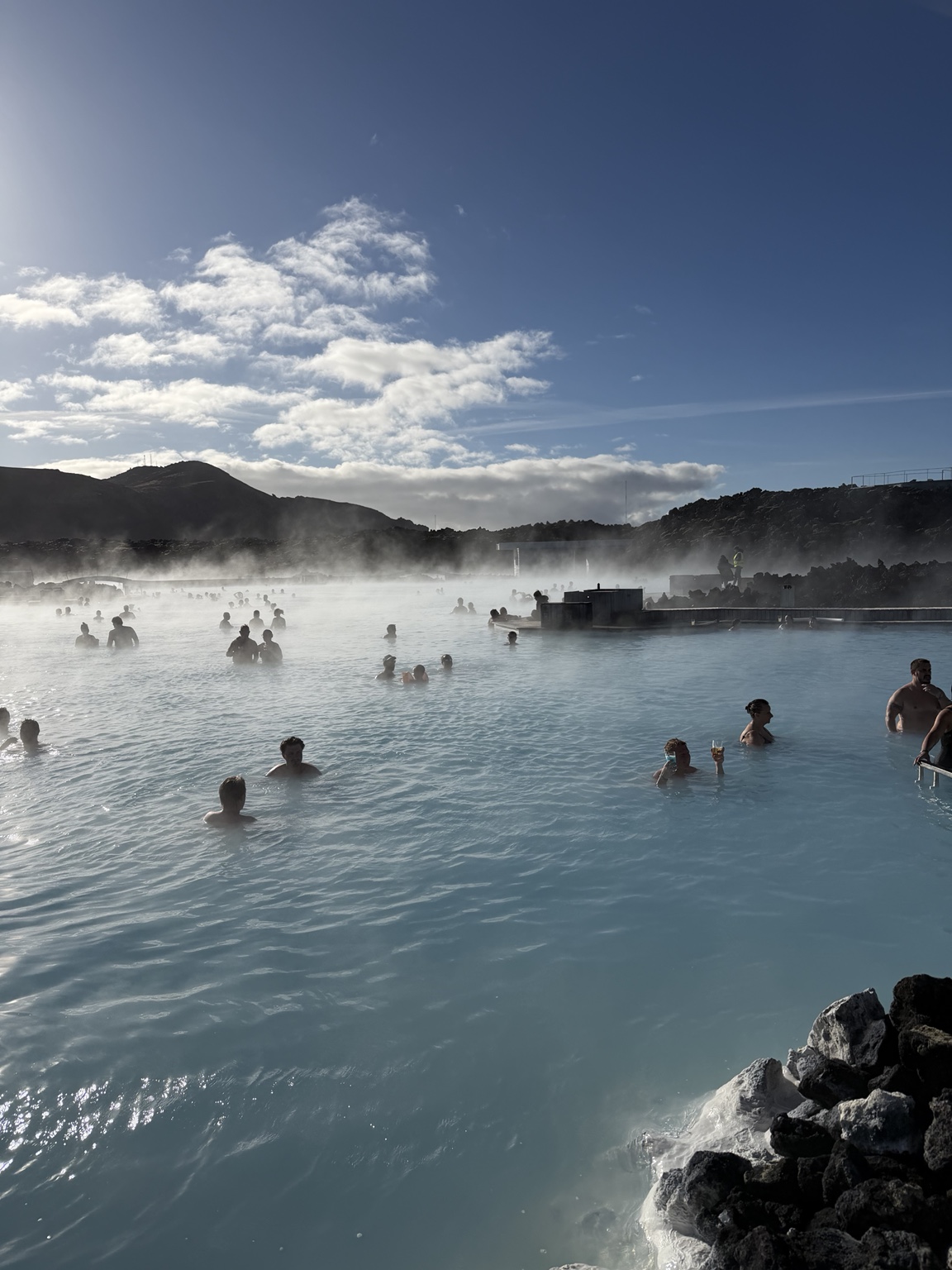 Blue Lagoon after our flight. A relaxing start before the road trip began.