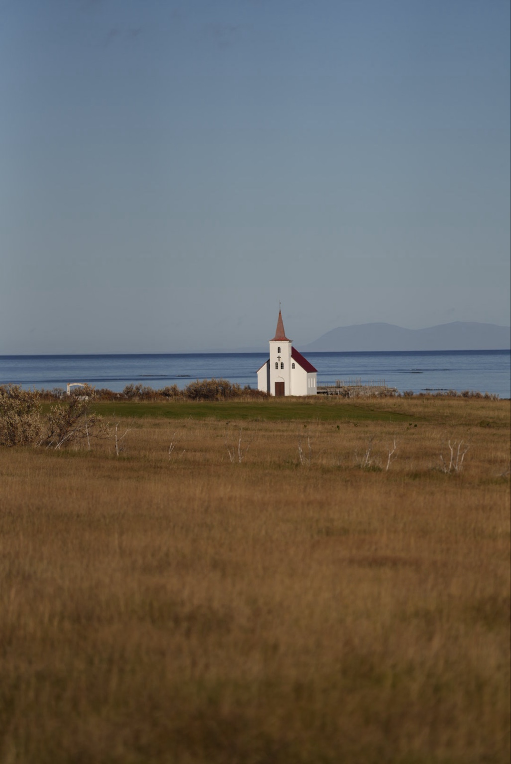 A roadside church on our drive toward the Westfjords.